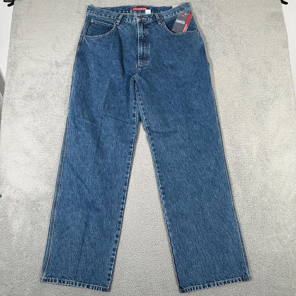 Vtg Unionbay‎ Jeans Mens Size 36x34 Baggy Wide Leg Carpenter Street Skate New